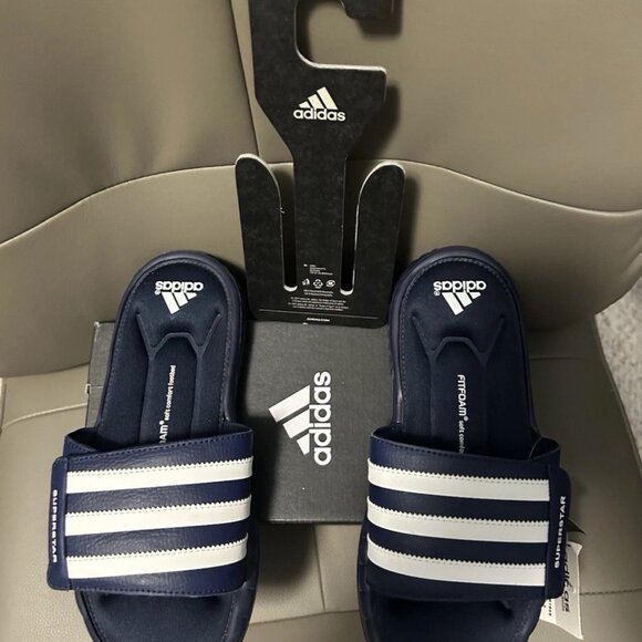 BNWB \'VINTAGE\' MEN ADIDAS SUPERSTAR 3G SLIDES FIT FOAM ITEM#G61949 US SIZE 5 main image 9